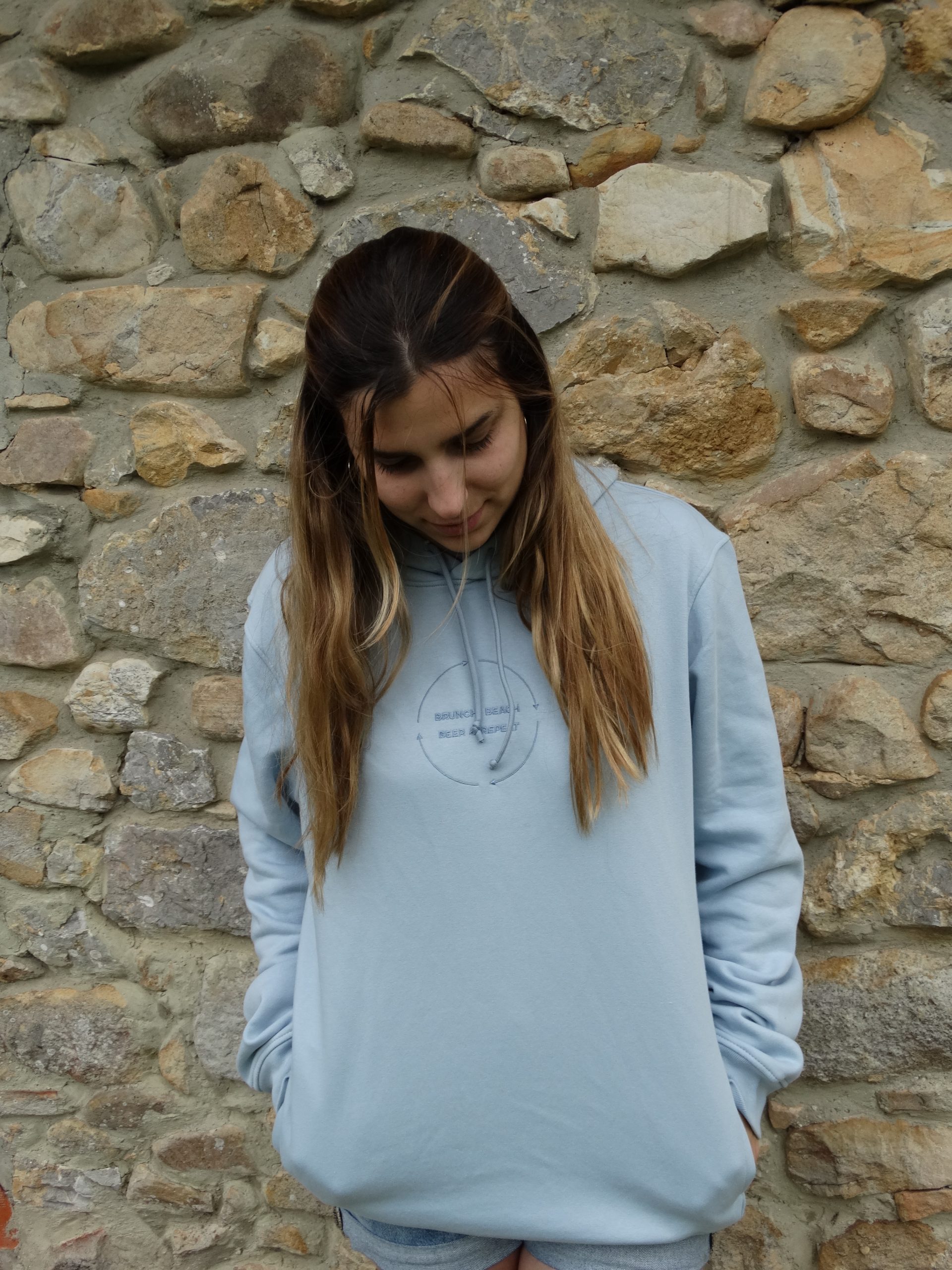 Sudadera orgánica azul tienda ropa online surf asturias